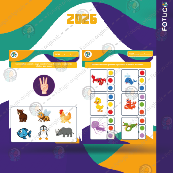 Cuadernillo mix actividades de animales - TOMO I - PDF