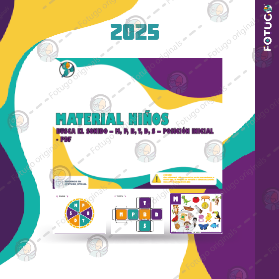 Busca el sonido - /m/, /p/, /b/, /t/, /d/, /s/ - PDF