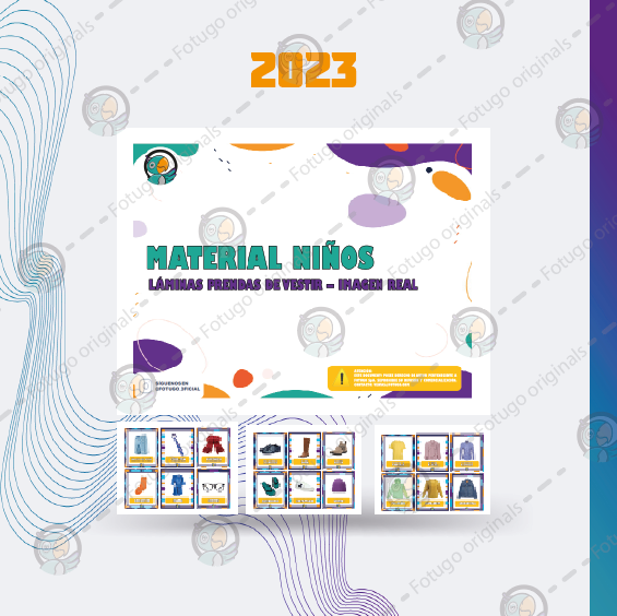 Set de láminas prendas de vestir - Imagen real - PDF