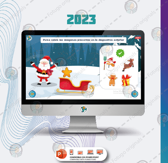 Juegos de memoria - navideño - PPTX