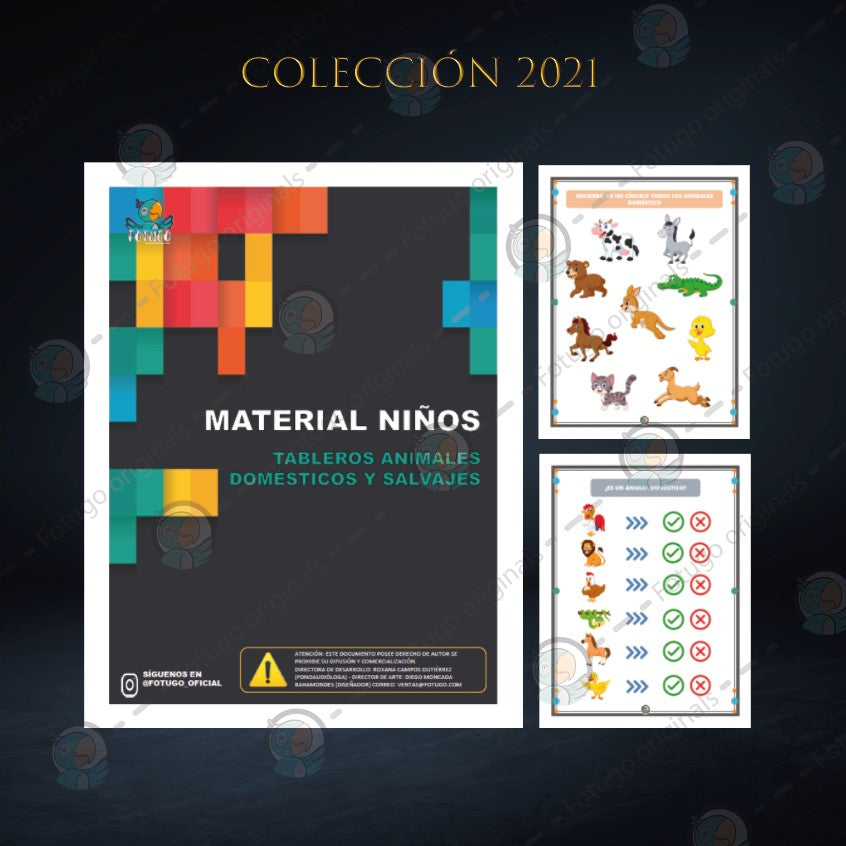 Tableros animales domésticos y salvajes - PDF