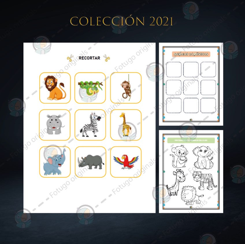 Tableros animales domésticos y salvajes - PDF