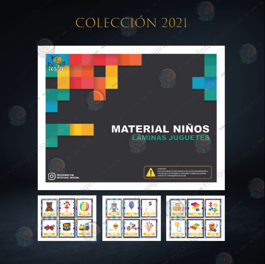 Set de láminas de juguetes - PDF