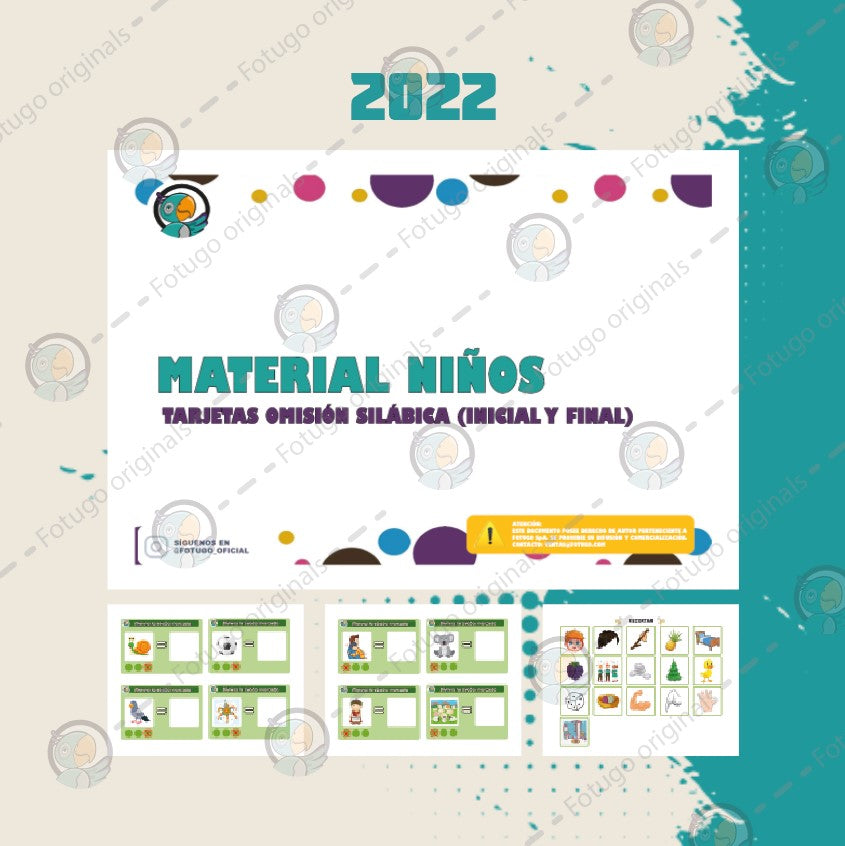 Tarjetas omisión silábica (inicial y final) - PDF