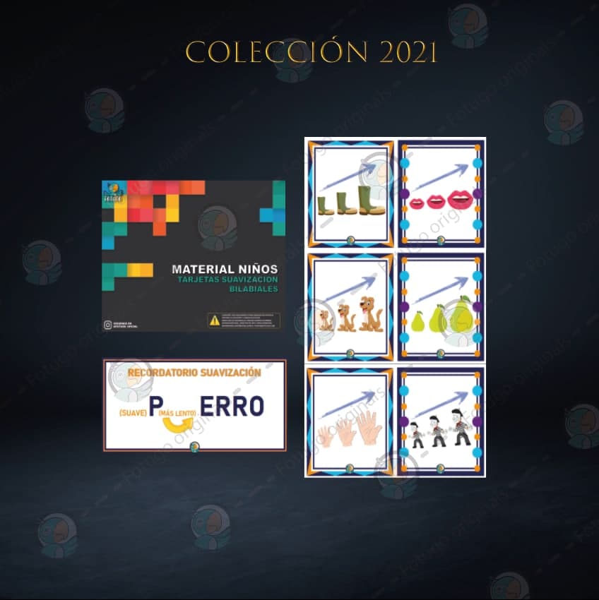 Tarjetas suavización del habla. Fonemas bilabiales - PDF