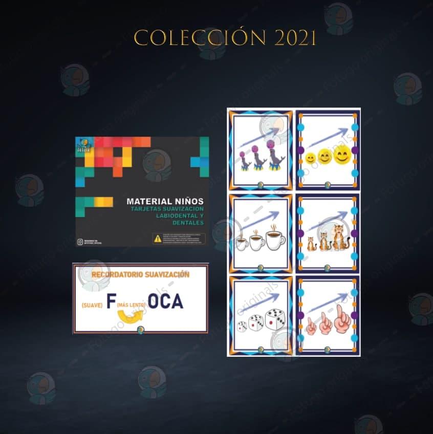 Tarjetas suavización del habla. Fonemas labiodental y dentales - PDF