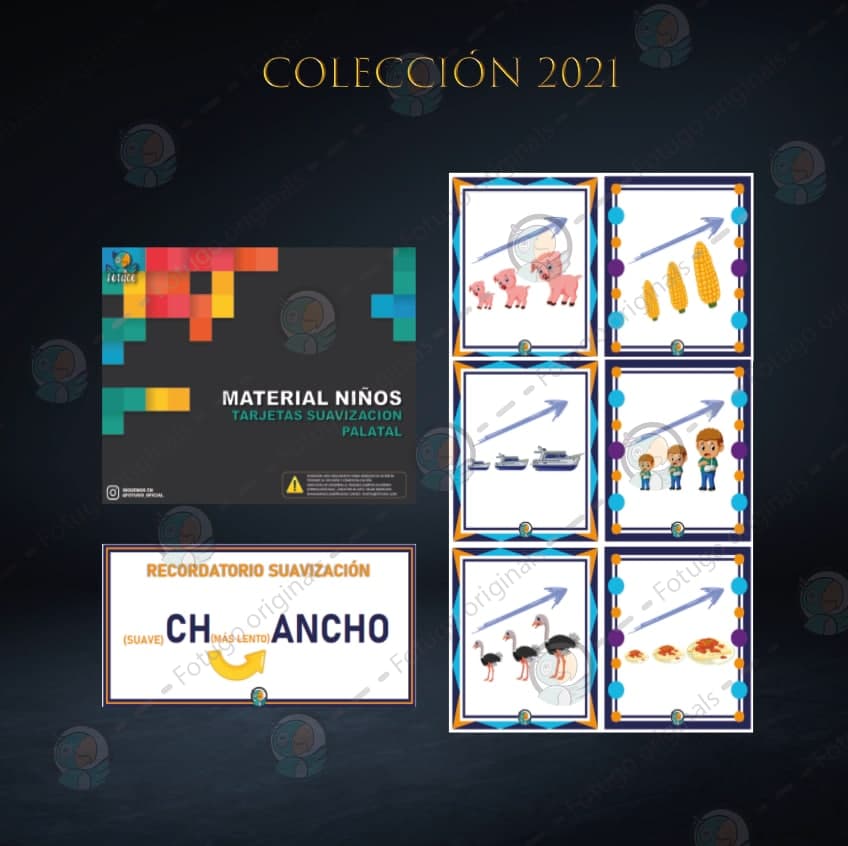 Tarjetas suavización del habla. Fonemas palatales - PDF